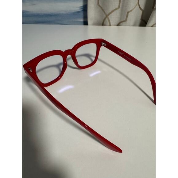 Madison Avenue Blue Light Blocking Glasses Oversized (Red) - Picture 4 of 5